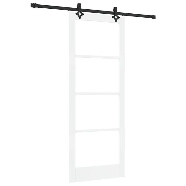 vidaXL Porte coulissante ORKDAL 83 x 211 cm Blanc et noir