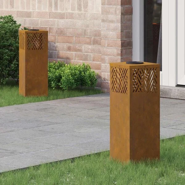 vidaXL Lumière de chemin LED solaire 2 pc Blanc chaud 18 x 18 x 50 cm