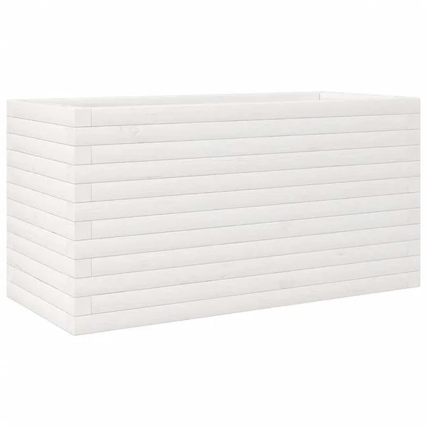 vidaXL Jardinière blanc 90x40x45, 5 cm bois de pin massif