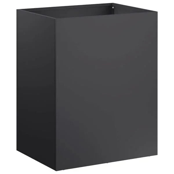 vidaXL Cache-pot de jardin Noir 40 x 30 x 50 cm Acier laminé à froid