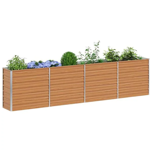 vidaXL Jardinière surélevée Marron Clair 320 x 40 x 77 cm