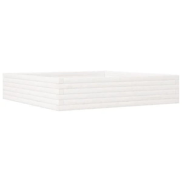 vidaXL Jardinière blanc 110x110x23 cm bois de pin massif