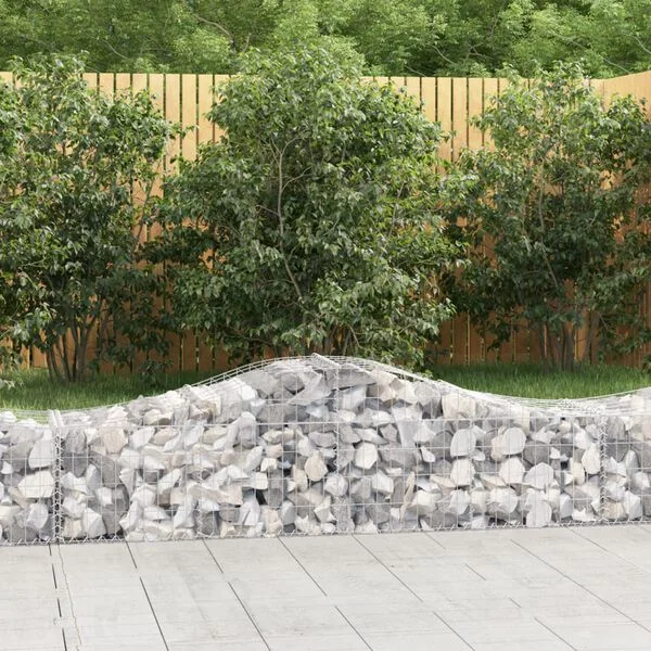 vidaXL Paniers à gabions arqués 13 pcs 200x50x40/60 cm fer galvanisé