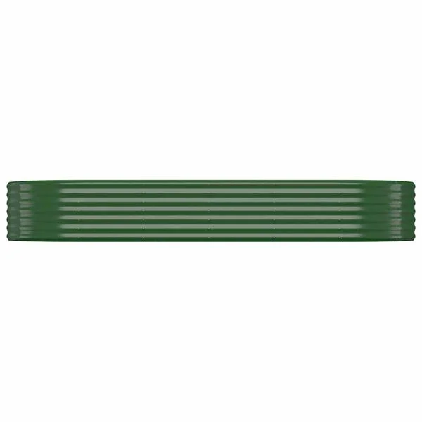 vidaXL Lit surélevé de jardin Acier galvanisé 249x100x36cm Vert