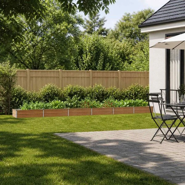 vidaXL Jardin surélevé Chêne Brun 600 x 80 x 24 cm
