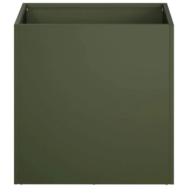 vidaXL Cache-pot de jardin Vert olive 45 x 45 x 45 cm