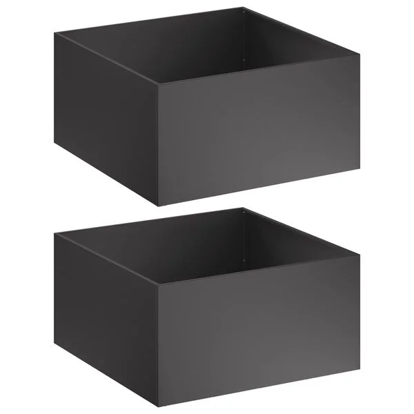 vidaXL Cache-pot de jardin 2 pc Noir 60 x 60 x 40 cm