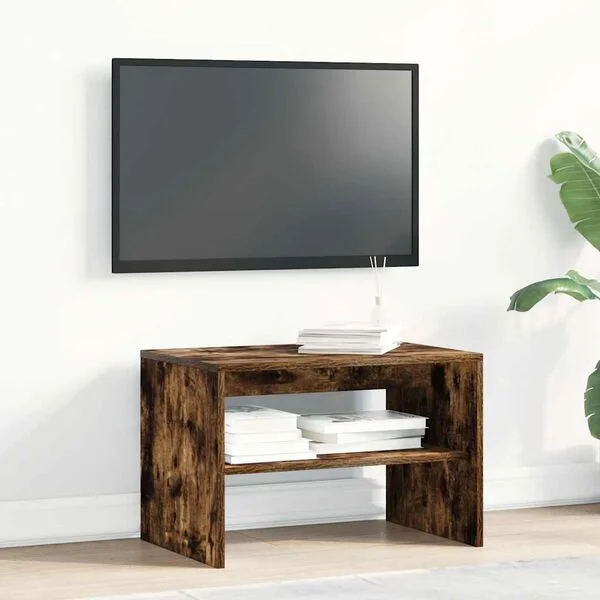vidaXL Meuble TV chêne fumé 60x40x40 cm bois d'ingénierie