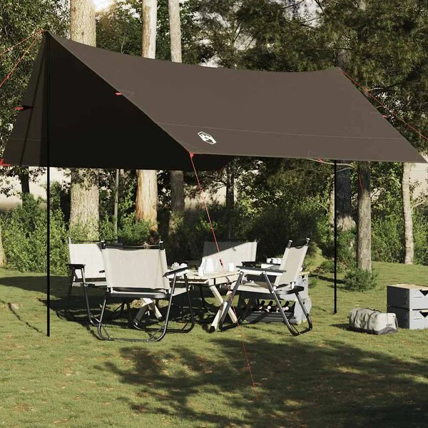 vidaXL Bâche de camping marron 438x376x212 cm imperméable