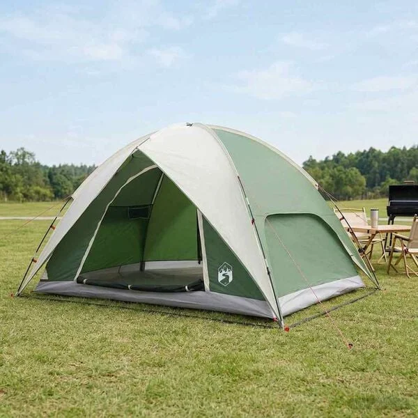 vidaXL Tente de camping avec un abri imperméable 5 personne Vert