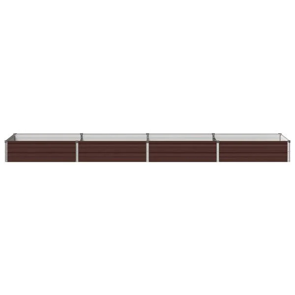 vidaXL Jardin surélevé Marron 320 x 80 x 24 cm acier laminé à froid