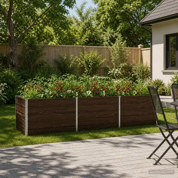 vidaXL Jardin surélevé Noir 240 x 80 x 55 cm acier laminé à froid