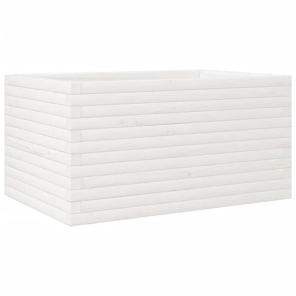 vidaXL Jardinière blanc 90x60x45, 5 cm bois de pin massif