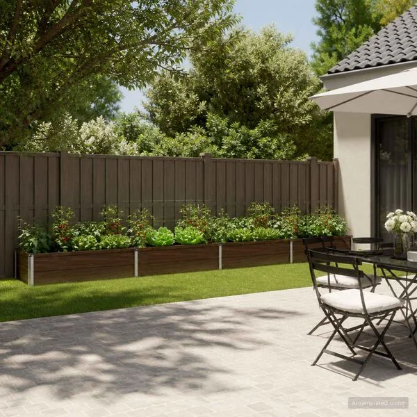 vidaXL Jardin surélevé Noir 320 x 40 x 24 cm acier laminé à froid