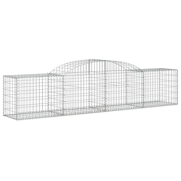 vidaXL Paniers à gabions arqués 13 pcs 300x50x60/80 cm fer galvanisé