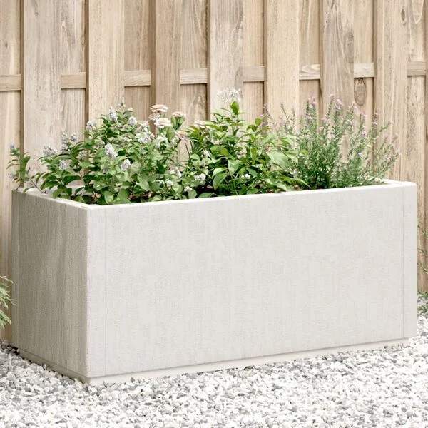 vidaXL Jardinière blanc 80x36x35 cm PP