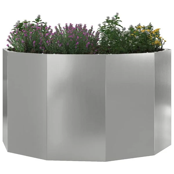 vidaXL Jardinière Argent 90 x 90 x 50 cm Acier galvanisé
