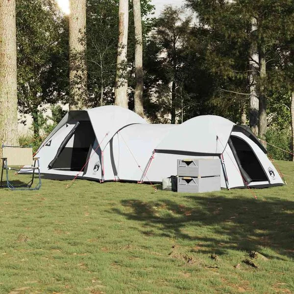 vidaXL Tente de camping 5 personnes blanc tissu occultant imperméable