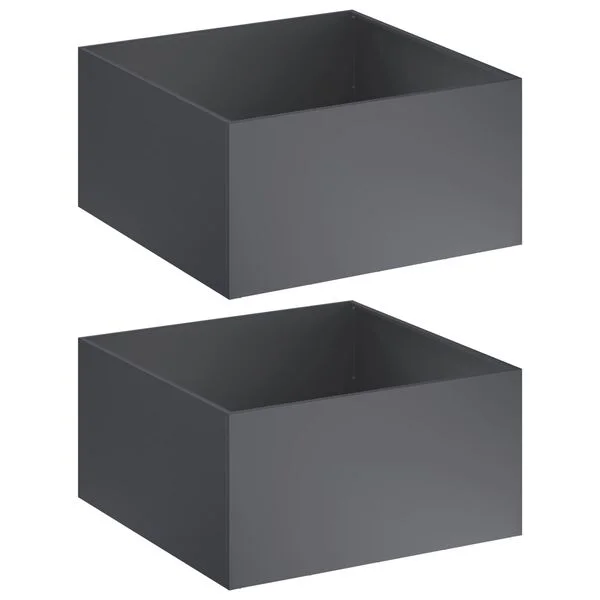 vidaXL Cache-pot de jardin 2 pc Anthracite 100 x 100 x 40 cm