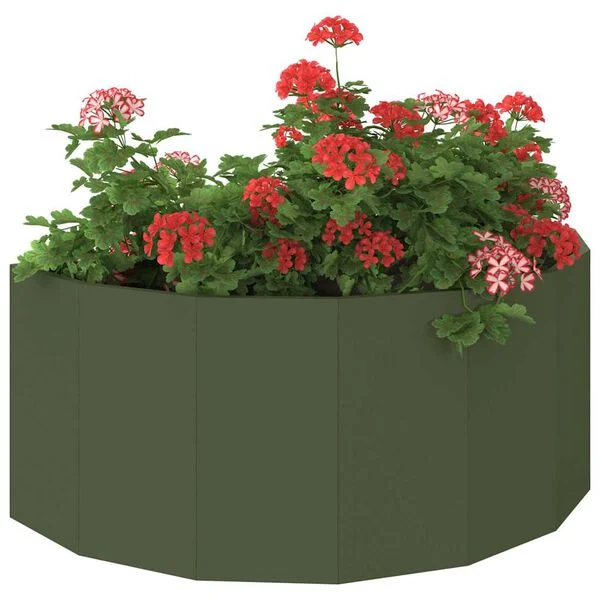 vidaXL Jardinière Vert olive 90 x 45 x 35 cm Acier