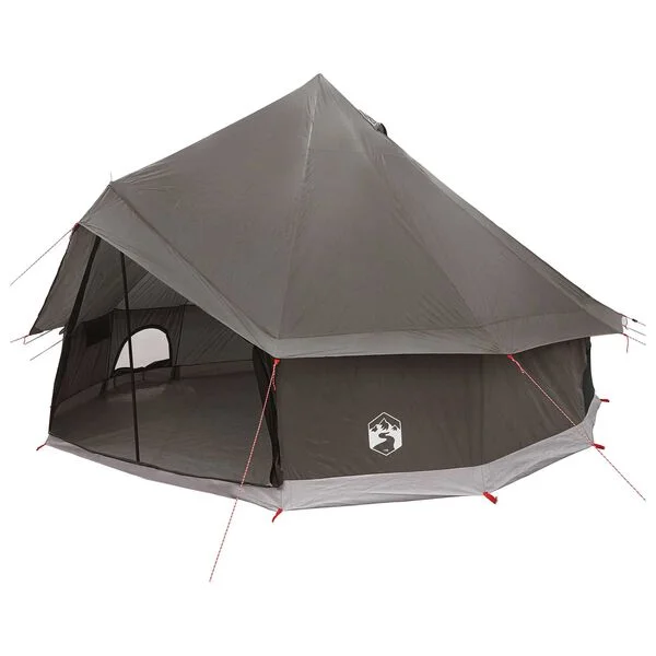 vidaXL Tente Tipi 6 personne Marron Gris Polyester et Acier