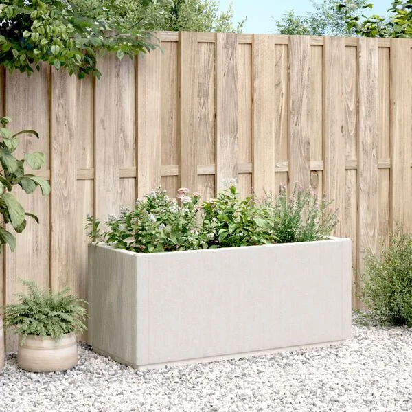 vidaXL Jardinière blanc 80x36x35 cm PP