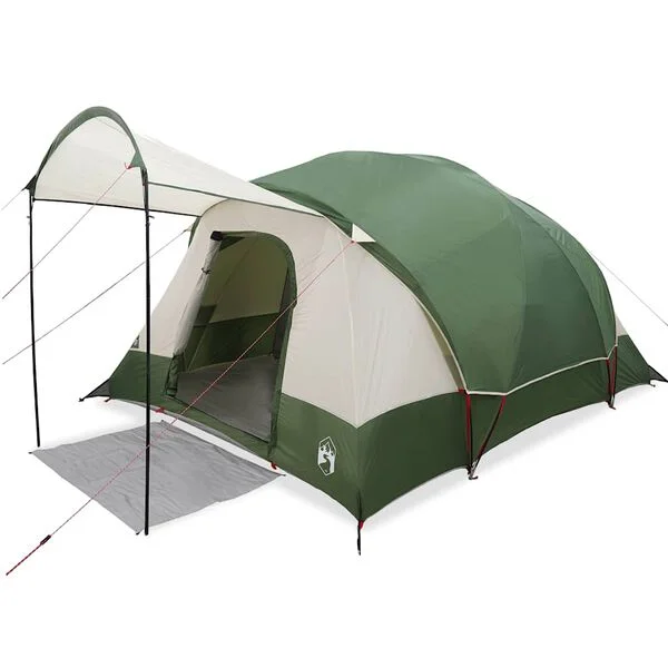 vidaXL Tente familiale tunnel 8 personnes vert imperméable