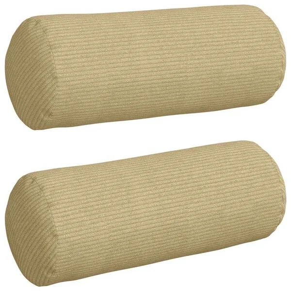vidaXL Coussins d'accent 2 pcs Vert gris Ø 15 x 40 cm