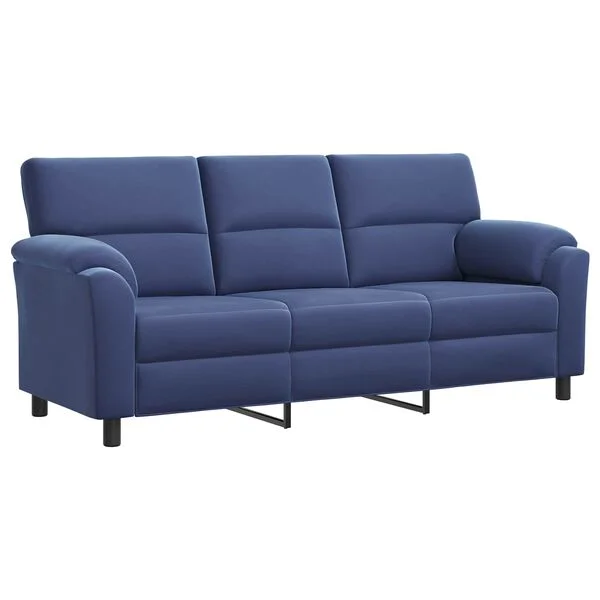 vidaXL Canapé Bleu police 214 x 85 x 93 cm Velours
