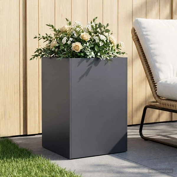 vidaXL Cache-pot de jardin Anthracite 40 x 40 x 75 cm