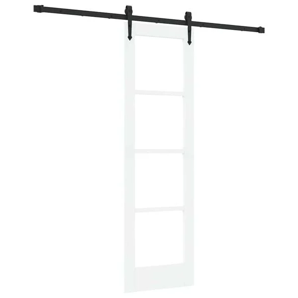 vidaXL Porte coulissante 61 x 198, 5 cm Bois de pin massif et verre