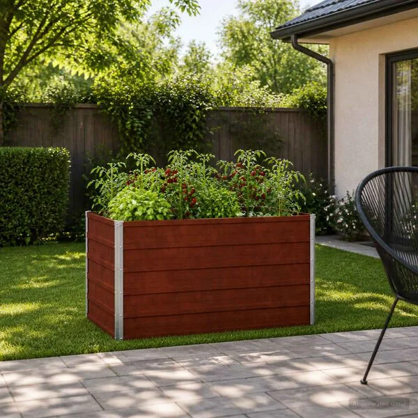 vidaXL Jardin surélevé Rouillé 100 x 80 x 55 cm corton