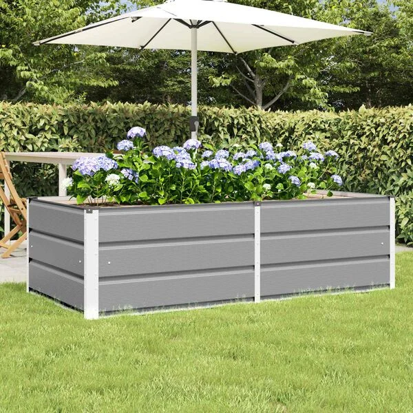 vidaXL Jardinière Gris clair 160 x 80 x 45 cm Acier