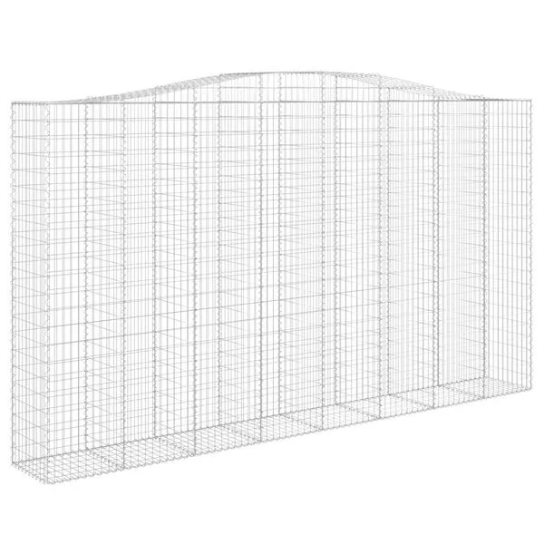 vidaXL Paniers à gabions arqués 6 pcs 400x50x220/240 cm Fer galvanisé