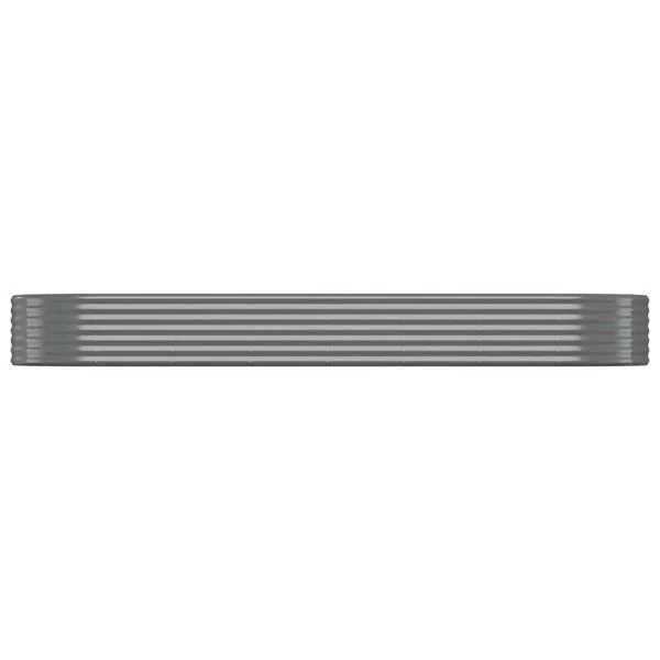 vidaXL Lit surélevé de jardin Acier galvanisé 322x100x36cm gris