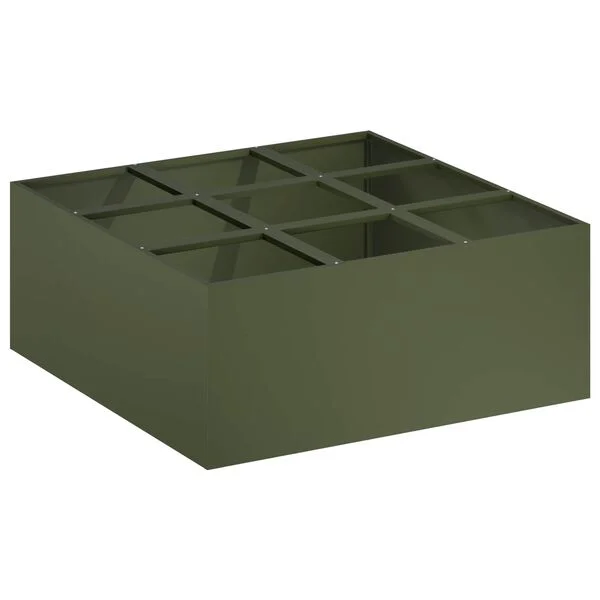 vidaXL Cache-pot de jardin Vert olive 100 x 100 x 30 cm