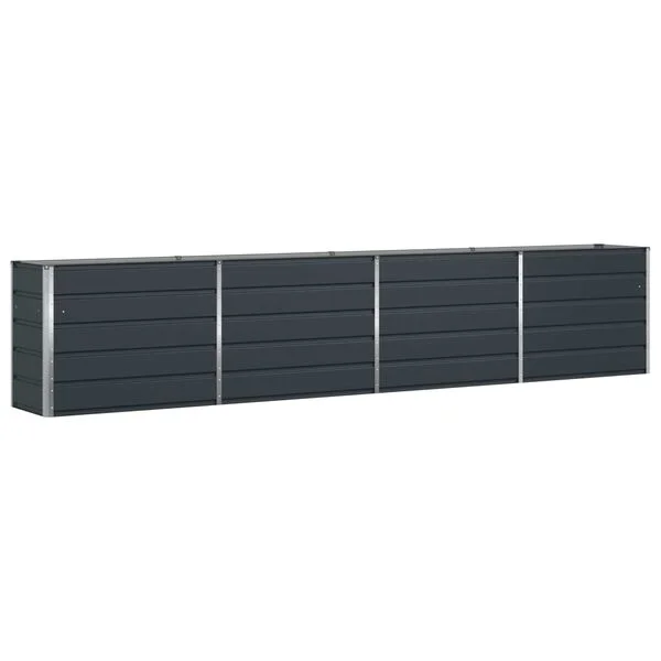 vidaXL Jardinière Anthracite 385 x 50 x 75 cm Acier galvanisé