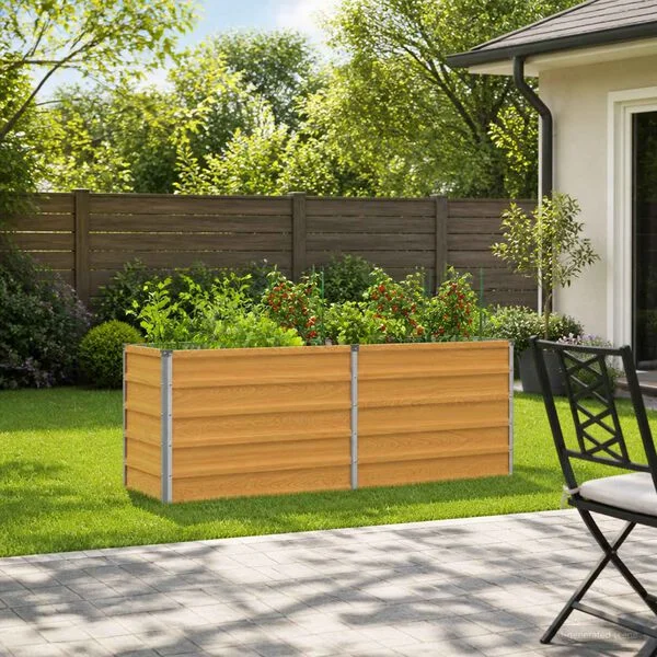 vidaXL Jardin surélevé Naturel 160 x 40 x 55 cm acier laminé à froid