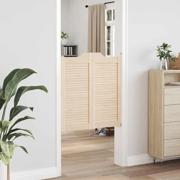 vidaXL Portes battantes 2 pc 90 x 40 cm Bois de pin massif Naturel