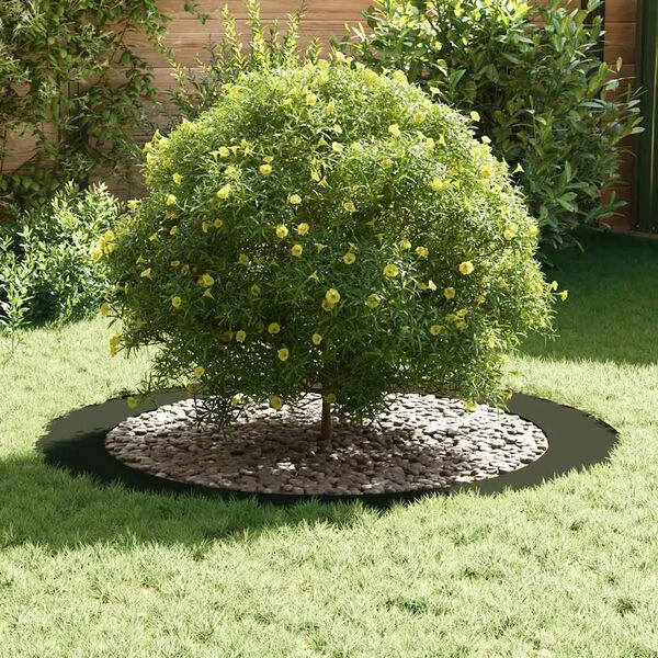 vidaXL adapté pour anneaux d'arbre plats 5 pc Vert olive Ø90/120 cm