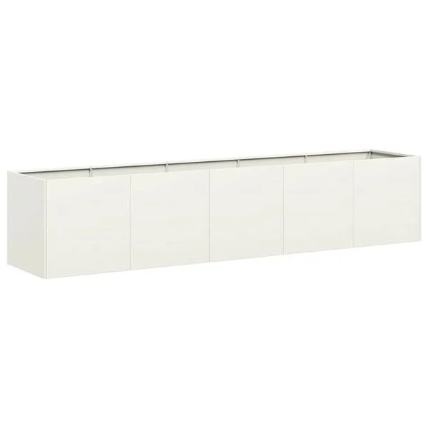 vidaXL Jardinière blanc 200x40x40 cm acier laminé à froid