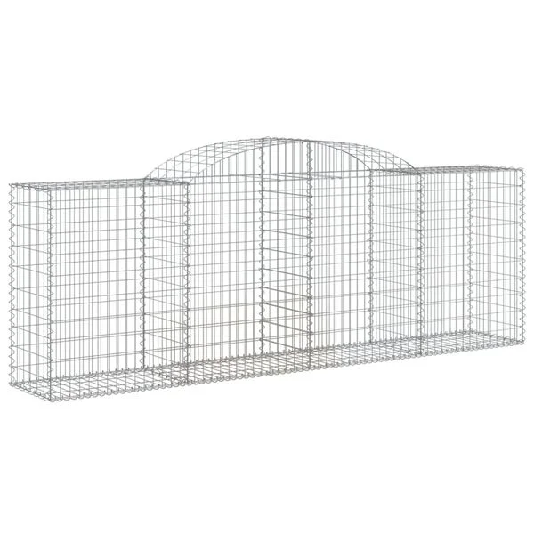 vidaXL Paniers à gabions arqués 4 pcs 300x50x100/120 cm fer galvanisé