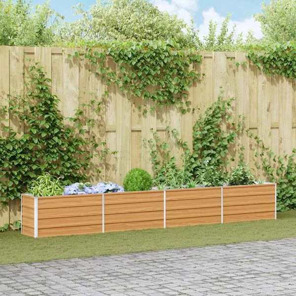 vidaXL Jardinière surélevée Marron Clair 320 x 40 x 45 cm