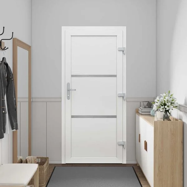 vidaXL Porte Frontale Blanc 98 x 208 cm PVC