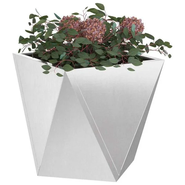 vidaXL Jardinière Argent 50 x 50 x 50 cm Acier inoxydable