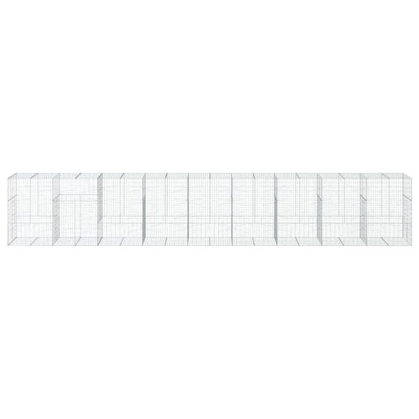 vidaXL Panier gabion avec couvercle 900x100x150 cm fer galvanisé