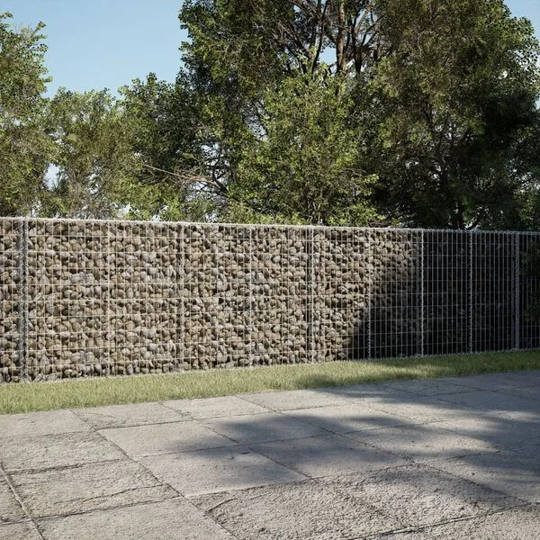 vidaXL Panier gabion avec couvercle 500x50x100 cm fer galvanisé