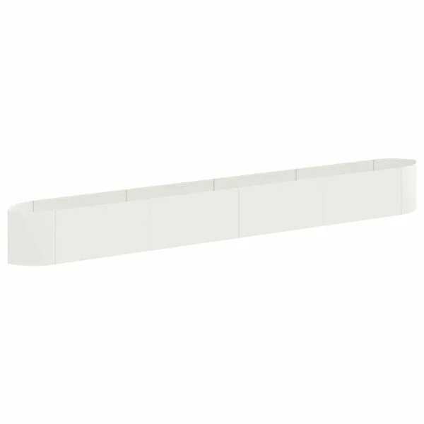 vidaXL Jardin surélevé Blanc 380 x 40 x 40 cm Acier