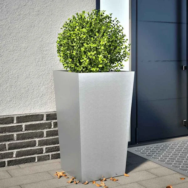 vidaXL Jardinière 45x45x75 cm acier galvanisé