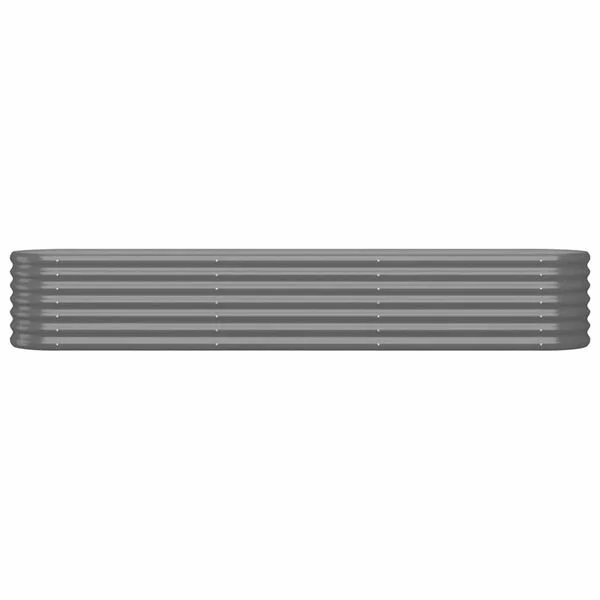 vidaXL Lit surélevé de jardin Acier galvanisé 224x40x36 cm gris